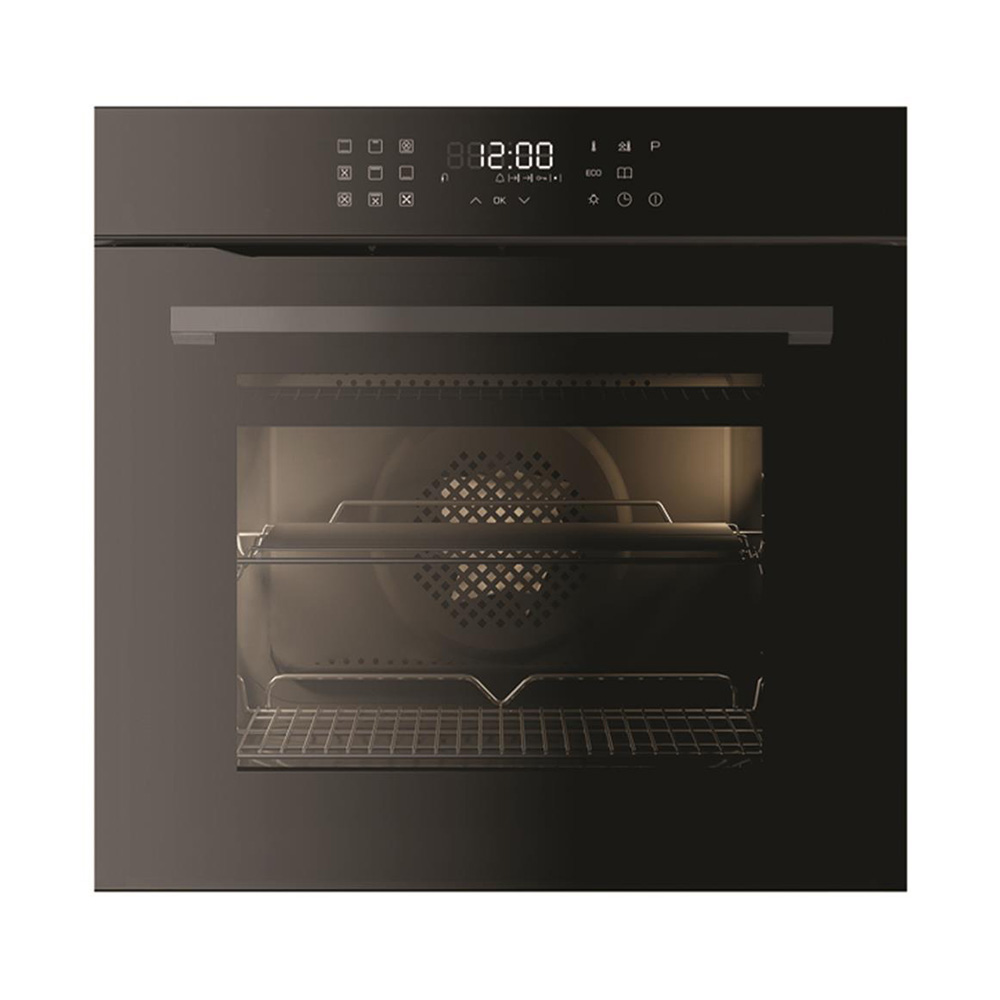 CDA SL550BL Thirteen Function Pyrolytic Oven, LED Clock & Timer, Soft Close Door, Black