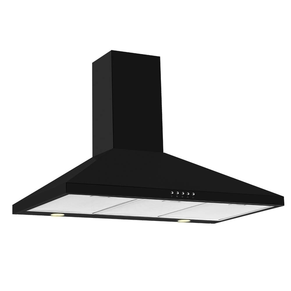 CDA ECH93BL - Chimney Extractor, 3 speeds, LED lighting, Black 